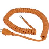 "Spiral polyurethane power cordâ€ 5m H07BQ-F 3G1,5 orange