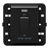 ONE-WAY SWITCH 2P 250V ac - BRITISH STANDARD - 20 A - 1 GANG - WATER HEATER - BLACK - CHORUSMART