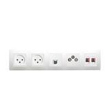 TV/RD/SAT SOCKET WHITE