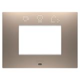 EGO SMART PLATE - IN PAINTED TECHNOPOLYMER - 3 MODULES - LIGHT BRONZE - CHORUSMART