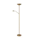 Lucide ZENITH - Floor reading lamp - LED Dim. - 3000K - Matt Gold / Brass