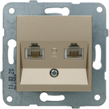 Novella-Trenda Bronze Two Gang Num Phone Socket (2xCAT3)