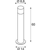 GRAFIT E27 60 Pole round, standing luminaires anthracite