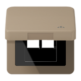 Hinged lid LAN with centre plate CD590KLLANGB