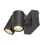 HELIA WALL LED 2x8W, 3000K, IP55, sandy anthracite,downlight