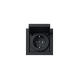 20EUJW-885 Socket outlet with Hinged Lid Black - Impressivo