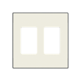 8555.1 BL Cover plate 2-gangs VDI connection unit - Soft White VDI 1 gang White - Sky Niessen