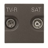 N2251.7 AN TV outlet SAT 1 gang Anthracite - Zenit