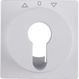 Centre plate f. key push-button f. blinds/key switch, Q.1/Q.3, p.white
