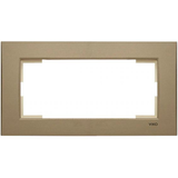 Novella Accessory Bronze Two Gang Flush Mounted Frame