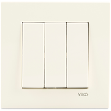 Karre Beige Three Gang Switch