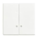 1785 K-884-500 Mechanical Controls None for Switch/push button, Two-part rocker studio white matt - 63x63