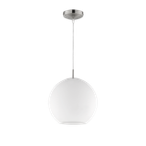 Moon pendant 30 cm E27 brushed steel