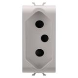 SOUTH AFRICAN STANDARD SOCKET-OUTLET - 250V ac - 2P+E 16A - 1 MODULE - NATURAL SATIN BEIGE - CHORUSMART