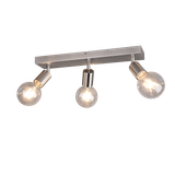 Vannes spotlight 3-pc E27 brushed steel