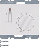 Temp. cont., NC contact, centre plate, 24V AC/DC, rocker sw., K.1, p.w