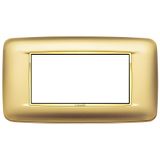 Round plate 4M Galvan.satin gold