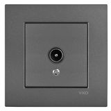 Novella-Trenda Dark Grey Sat Socket F Con Transitive (10dB)