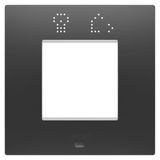 EGO SMART INTERNATIONAL PLATE - IN PAINTED TECHNOPOLYMER - 2 MODULES - SATIN BLACK - CHORUSMART