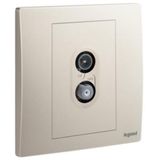 281153CH Mallia Senses 1 gang TV- SAT socket outlet