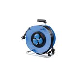 Cable reel With heavy-duty rubber cable 25 m H07RN-F 3G2.5 â€¢ Shock-proof plug 230 V, 16 A with 3 shock-proof socket outlets, splash-proof