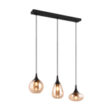 Lumina pendant 3-pc E14 matt black/amber