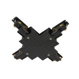 X-connector, for S-TRACK 3-phase mounting track, black, DALI