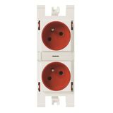 T1087 RJ T1087 RJ - Duplex French/Earth-pin socket outlet