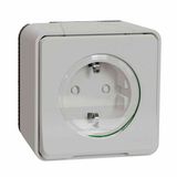 Socket 1v v/a with cover IP54 white Vagner