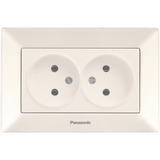 Arkedia Beige Two Gang Socket