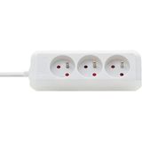 Eco-Line extension lead 3-way white 1,5m H05VV-F 3G1,5 *FR*