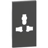 L.NOW-MULTISTANDARD SOCKET COVER 2M BLACK