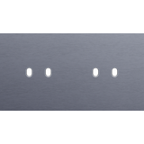 Twofold faceplate, horizontal 71 mm centre distance, for double switch