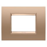 LUX PLATE - IN METAL - 3 MODULES - SOFT COPPER - INNER FRAME MATT SOFT COPPER - CHORUSMART