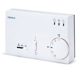 Climate controller 5-30C, AC 230V, 1 changeover contact, neutral zone adjustable, H/K 10A, fan S/M/L 6A, on/off