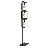 Lucide LUUK - Floor lamp - 3xE27 - Black