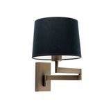 ARTIS ARTICULATED BRONZE WALL LAMP BLACK LAMPSHADE