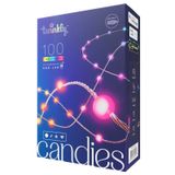 Twinkly Candies – 100 Pearl-shaped RGB LEDs, Clear Wire, USB-C