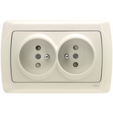 Carmen Beige Two Gang UPS Socket CP