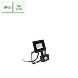 NOCTIS LUX 3 FLOODLIGHT 10W CW 230V IP44 114x150x53mm BLACK with PIR sensor