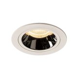 NUMINOS® DL M, Indoor LED recessed ceiling light white/chrome 3000K 20°, including leaf springs