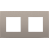 Twofold faceplate with 71 mm centre distance, Niko Intense bronze coat