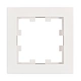 One gang frame, Design CUBIC, white