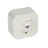 RJ45 socket Forix surface mounting IP2X category 5e UTP ivory