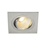 NEW TRIA LED DL SQUARE SET, alu brushed, 9,1W, 2700K, 38ø