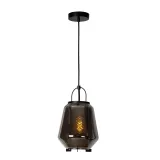 Lucide SISKA - Pendant light - 1xE27 - Smoke Grey