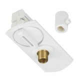 1-Circuit pendulum adapter incl. Stress relief, white