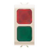 DOUBLE INDICATOR LAMP - RED/GREEN - 1 MODULE - IVORY - CHORUSMART