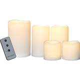 LED Pillar Candle Paul set of 5