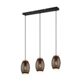 Bidar pendant 3-pc E27 black/gold